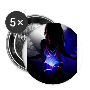 Fallen Angel - Buttons groß 56 mm (5er Pack) - Weiß - Vorne