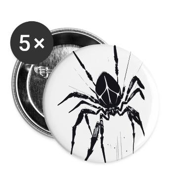 Spider,Black,Tarantula,Illustration - Buttons large 2.2''/56 mm (5-pack) - white - Front