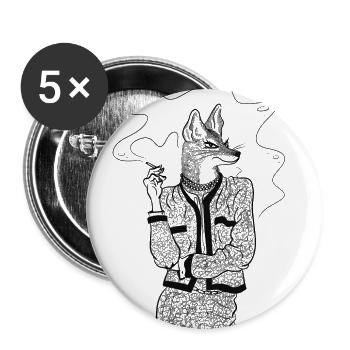 Charogne - Lot de 5 grands badges (56 mm) - blanc - Devant