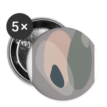 Poster Geo Abst 2 - Buttons large 2.2''/56 mm (5-pack) - white - Front