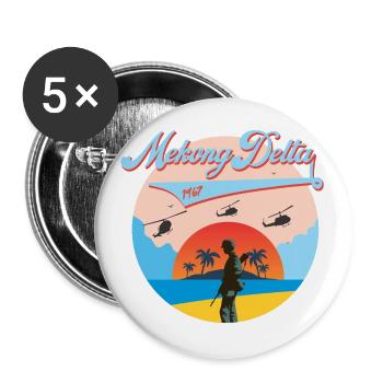 Mekong Delta - Buttons groß 56 mm (5er Pack) - Weiß - Vorne