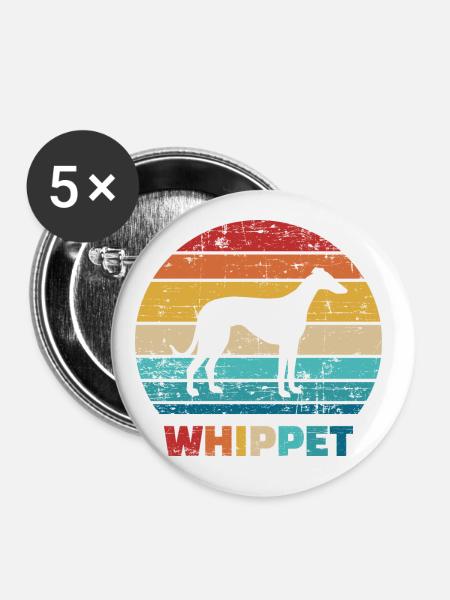 Whippet - Buttons large 2.2''/56 mm (5-pack) - white