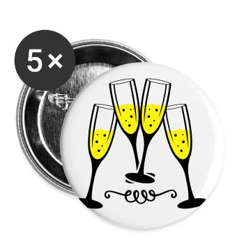 Toast glass - Buttons large 2.2''/56 mm (5-pack) - white - Front