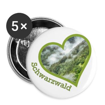 black forest - Buttons large 2.2''/56 mm (5-pack) - white - Front