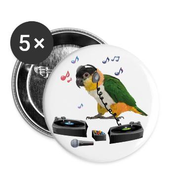 Caique - Buttons large 2.2''/56 mm (5-pack) - white - Front