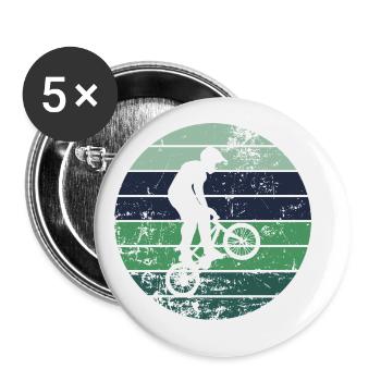 BMX - Buttons groß 56 mm (5er Pack) - Weiß - Vorne