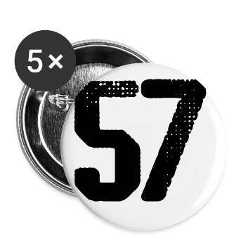 57 number jersey - Buttons large 2.2''/56 mm (5-pack) - white - Front