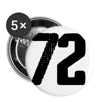 72 number jersey - Buttons large 2.2''/56 mm (5-pack) - white - Front