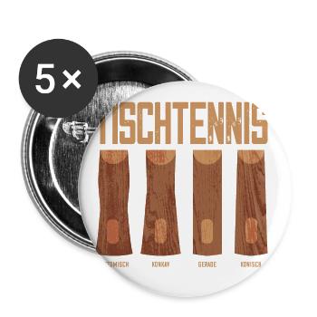 Tischtennisschläger Griffarten Table Tennis - Buttons groß 56 mm (5er Pack) - Weiß - Vorne