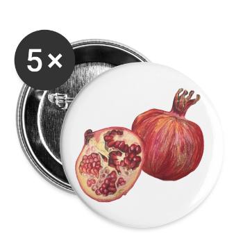 Cooking pomegranate fruit - Buttons large 2.2''/56 mm (5-pack) - white - Front