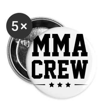 Mma Crew - Buttons groß 56 mm (5er Pack) - Weiß - Vorne