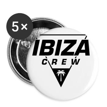 Ibiza Crew - Buttons large 2.2''/56 mm (5-pack) - white - Front