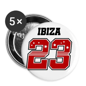 Ibiza 23 - Buttons large 2.2''/56 mm (5-pack) - white - Front