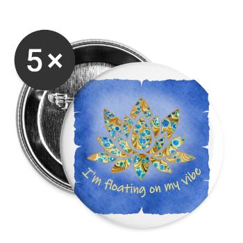 Lotus E 243 - Lot de 5 grands badges (56 mm) - blanc - Devant