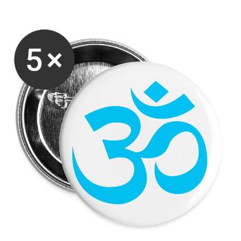 Curcuma OM - Lot de 5 grands badges (56 mm) - blanc - Devant