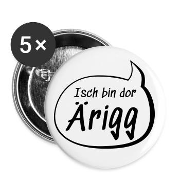 Isch bin dor Ärigg Erik auf sächsisch lustig - Buttons groß 56 mm (5er Pack) - Weiß - Vorne