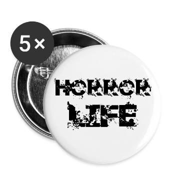 HORROR LIFE STYLE DARK EFFECT BLACK 2021 2022 - Buttons large 2.2''/56 mm (5-pack) - white - Front