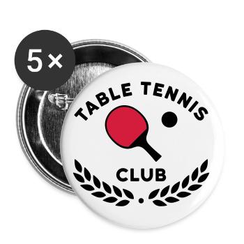 Table tennis club (table tennis rackets) - Buttons large 2.2''/56 mm (5-pack) - white - Front