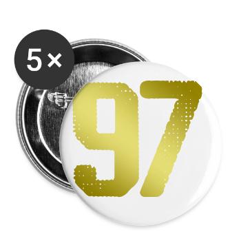 97 number jersey - Buttons large 2.2''/56 mm (5-pack) - white - Front