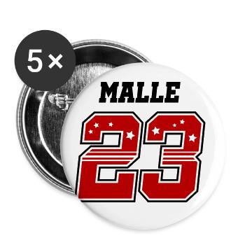 Malle 23 Mallorca 2023 - Buttons large 2.2''/56 mm (5-pack) - white - Front