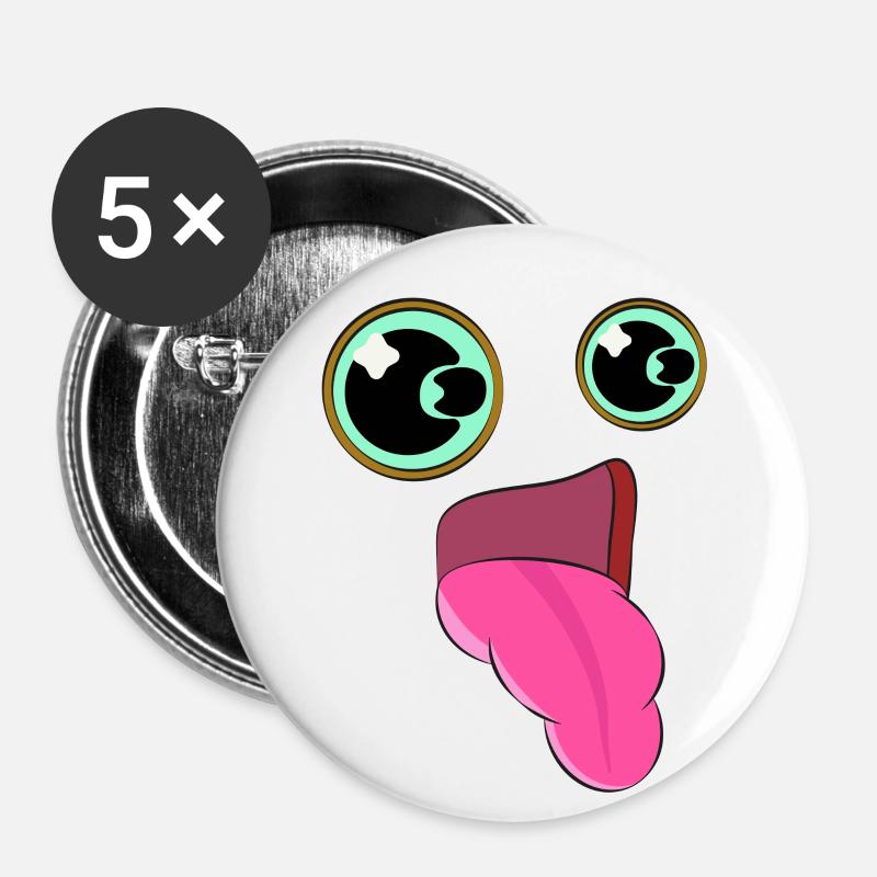 WOW - Buttons large 2.2''/56 mm (5-pack) - white
