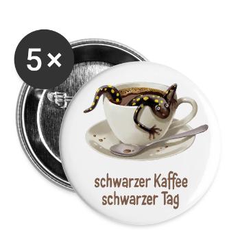 Coffee Salamander 1 - Buttons large 2.2''/56 mm (5-pack) - white - Front