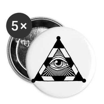Eye - Buttons large 2.2''/56 mm (5-pack) - white - Front