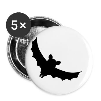 Baby Fledermaus Halloween / baby bat halloween - Buttons groß 56 mm (5er Pack) - Weiß - Vorne