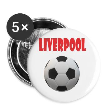 Liverpool Design - Buttons groß 56 mm (5er Pack) - Weiß - Vorne