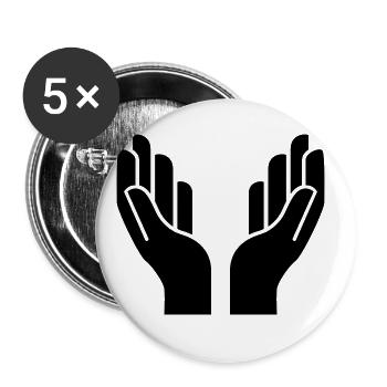 Hands icon icon - Buttons large 2.2''/56 mm (5-pack) - white - Front