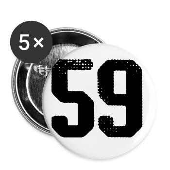 59 Number jersey - Buttons large 2.2''/56 mm (5-pack) - white - Front