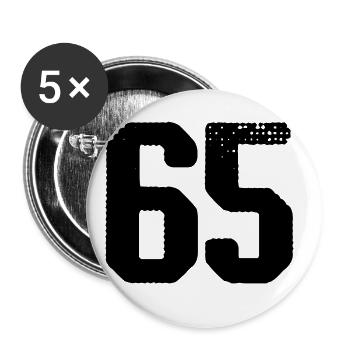 65 number jersey - Buttons large 2.2''/56 mm (5-pack) - white - Front