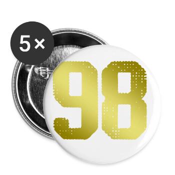 98 number jersey - Buttons large 2.2''/56 mm (5-pack) - white - Front