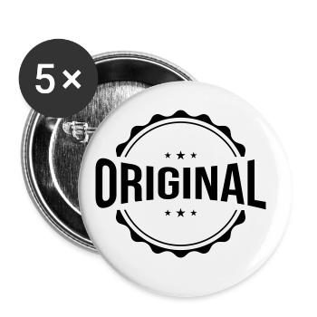 Emblème original - Lot de 5 grands badges (56 mm) - blanc - Devant