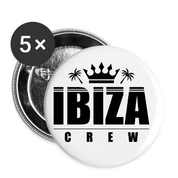 Ibiza Crew - Buttons large 2.2''/56 mm (5-pack) - white - Front