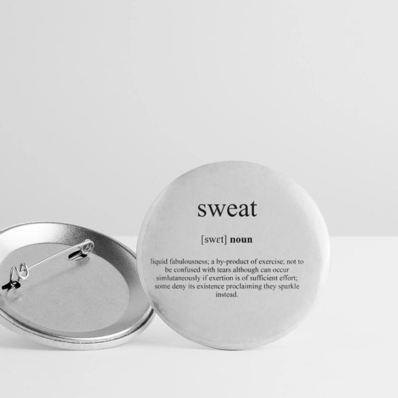Sweat (Schweiß) Definition Dictionary Buttons groß 56 mm (5er Pack)
