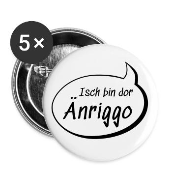 Isch bin dor Änriggo Enrico auf sächsisch lustig - Buttons groß 56 mm (5er Pack) - Weiß - Vorne