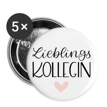 Lieblingskollegin - Buttons groß 56 mm (5er Pack) - Weiß - Vorne