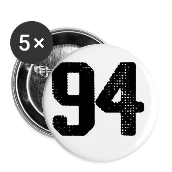 94 number jersey - Buttons large 2.2''/56 mm (5-pack) - white - Front