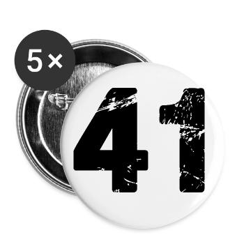 Maillot à 41 numéros - Lot de 5 grands badges (56 mm) - blanc - Devant