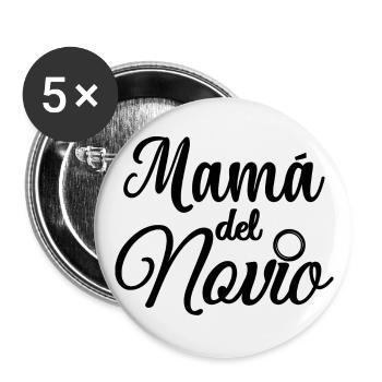 Mama del Novio Groom's Mother Wedding Gift - Buttons large 2.2''/56 mm (5-pack) - white - Front