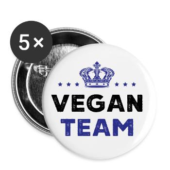 Vegan Team - Buttons large 2.2''/56 mm (5-pack) - white - Front