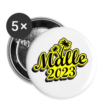 Malle 2023 - Buttons large 2.2''/56 mm (5-pack) - white - Front