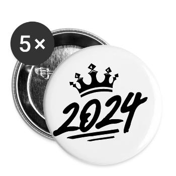 2024 Crown - Buttons large 2.2''/56 mm (5-pack) - white - Front