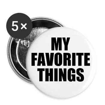 my favorite things - Buttons large 2.2''/56 mm (5-pack) - white - Front