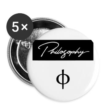 Philosophie φ - Buttons groß 56 mm (5er Pack) - Weiß - Vorne