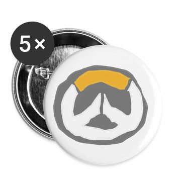 Overwatch logo paint - Lot de 5 grands badges (56 mm) - blanc - Devant