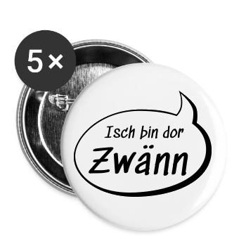 Isch bin dor Zwänn Sven auf sächsisch lustig - Buttons groß 56 mm (5er Pack) - Weiß - Vorne