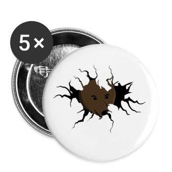 Je mange les gens de l’ours - Lot de 5 grands badges (56 mm) - blanc - Devant
