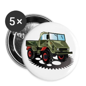 Unimog - Oldtimer - Offroad - Universal motor device - Buttons large 2.2''/56 mm (5-pack) - white - Front